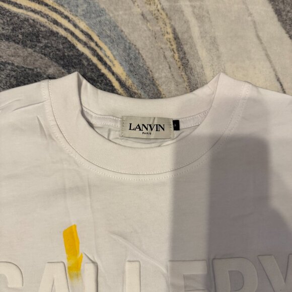 Lanvin x Gallery Dept White Paint Splatter Tee Mens Large - Picture 2 of 3